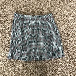 F21 Plaid Circle Skirt